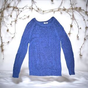 GAP Deep Blue Women's Cable Knit Sweater